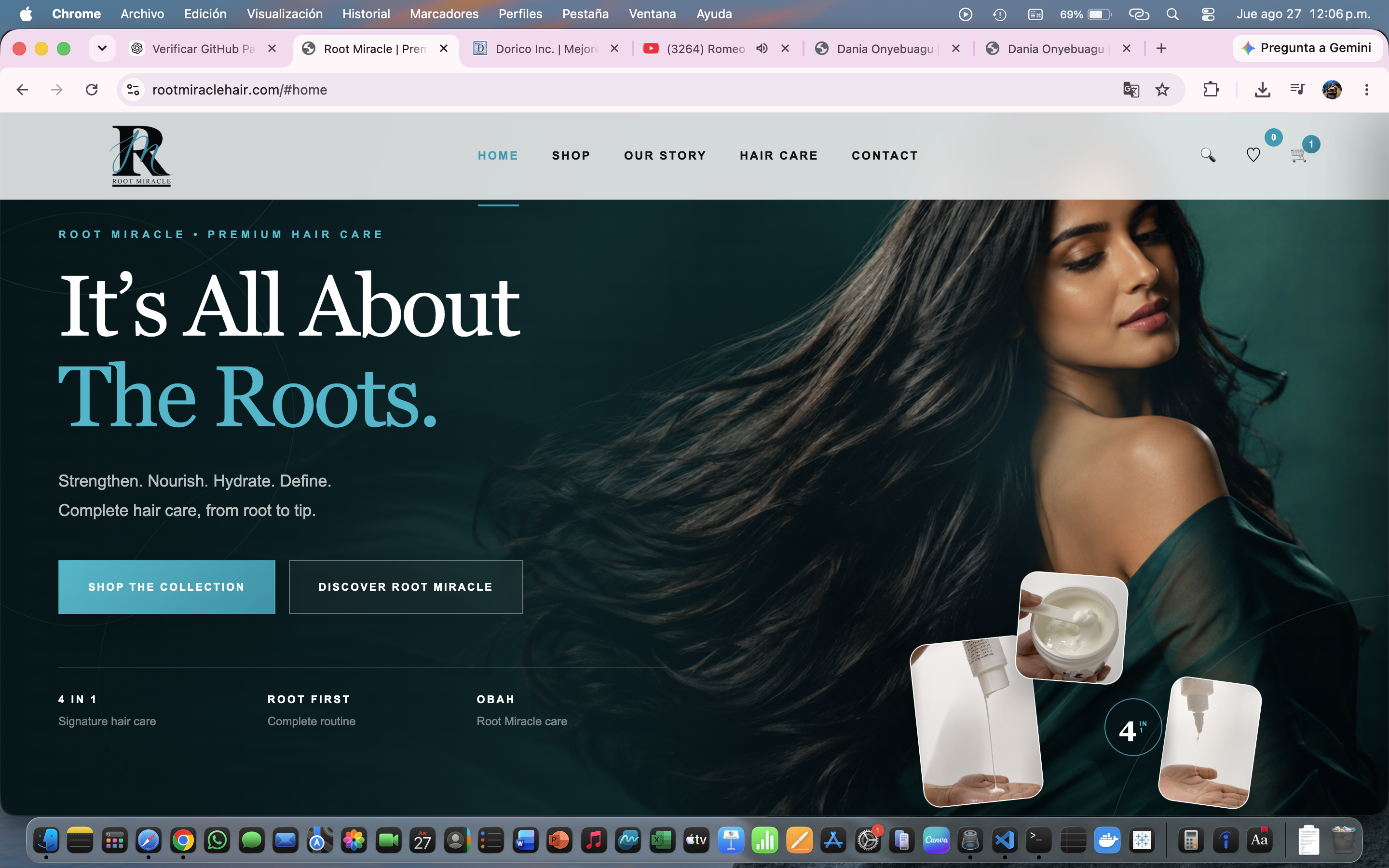 Root Miracle professional e-commerce website